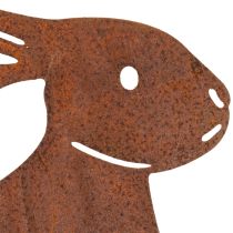 položky Velikonoční zahradní kůl ve tvaru zajíčka z kovu pro stylovou jarní dekoraci venku, 80 cm, 4 kusy