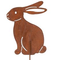 položky Velikonoční zahradní kůl ve tvaru zajíčka z kovu pro stylovou jarní dekoraci venku, 80 cm, 4 kusy