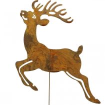 Zahradní hmoždinka patina ozdobná zátka dekorace jelen 21,5cm