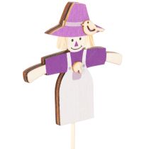 položky Dřevěné dekorace strašáka, různé barvy, 30 cm, 12 kusů