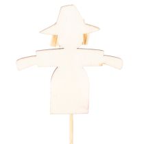 položky Dřevěné dekorace strašáka, různé barvy, 30 cm, 12 kusů