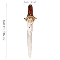 položky Dekorativní figurka zahradního trpaslíka do květináčů, 16 cm, 2 kusy