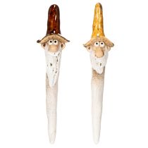 položky Dekorativní figurka zahradního trpaslíka do květináčů, 16 cm, 2 kusy