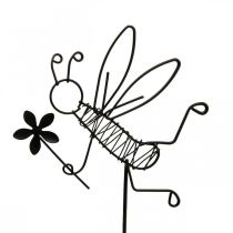 položky Květinová zátka kovová včelí dekorace černá 8,5cm 4ks