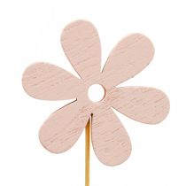 položky Zátka na květiny dřevěná dekorativní zátka květina barevná 6,5cm 12ks