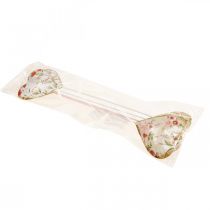 položky Květinová zátka srdce ozdobná zátka srdce květiny 8×1,5×8cm 4 ks