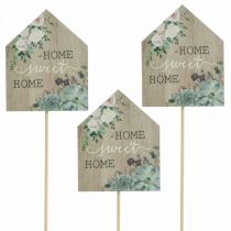 Květinové špunty dřevěné Home Sweet Home dekorace 6,5x7,5cm 18ks