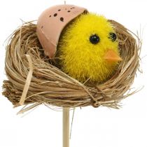 Ozdobná špuntová kuřátka do hnízda Velikonoční dekorace na špuntování Ø6cm 6 kusů