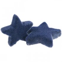 položky Vánoční ozdoby sypané, hvězdičky sypané, modrá Ø4/5cm 40 kusů