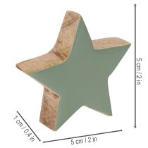položky Sada dřevěných hvězd na stůl a parapet, 5 cm, 9 kusů