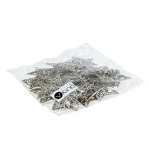 položky Hvězda z kovu stříbro 6cm 20 ks