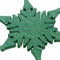 položky Vánoční hvězda sypaná zelená, bílá assort 4cm 72p