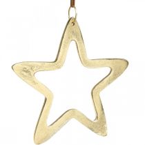 položky Vánoční přívěsek, adventní dekorace hvězda, dekorace hvězda zlatá 14×14cm