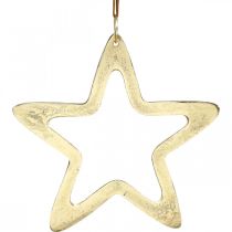 položky Vánoční přívěsek, adventní dekorace hvězda, dekorace hvězda zlatá 14×14cm
