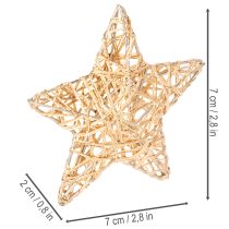 položky Sada ozdobných hvězd z drátu, dvě velikosti, 10 cm, 12 kusů