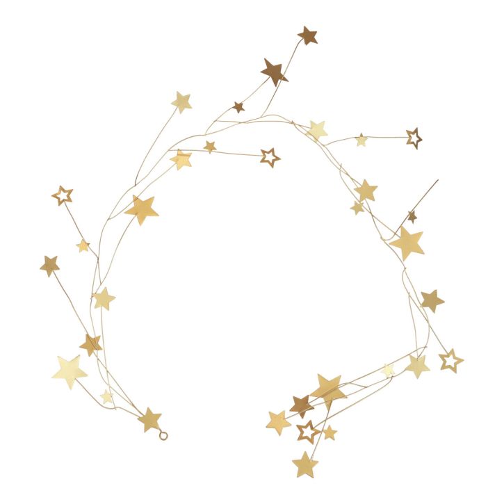 Hvězda dekorace dekorace věšák vánoční kovový zlatý 85cm
