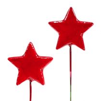 položky Hvězdičky na drátku na zdobení 5cm červené 48ks