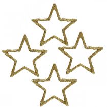 Bodová dekorace Vánoční hvězdy zlaté třpytky Ø4cm 120ks