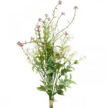Jarní kytice umělá růžová, bílá, zelená umělá kytice V43cm