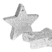 položky Hvězdy pro rozptyl stříbrného zadku. 4-5cm 40ks