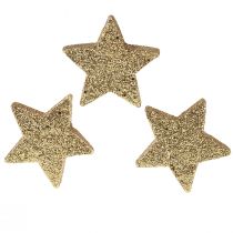 položky Scatter hvězdičky světle zlatá slída 4-5cm 40ks