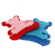 položky Bodový dekorační medvídek z plsti různých barev 3,5cm x 3,5cm 100 ks