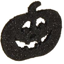 položky Bodová dekorace Halloweenská dekorace dýně 4cm černá, třpytky 72 ks