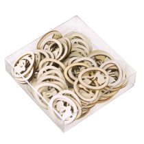 položky Velikonoční dekorace pro řemesla, zajíčkové vajíčko, přírodní dřevo, 4 cm, 72 kusů