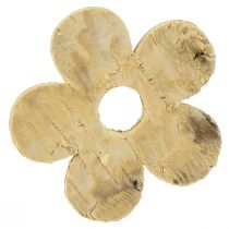 položky Bodová dekorace dřevo kůra květiny bříza vintage Ø5cm 36 ks
