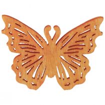 položky Bodová dekorace motýl dřevěná dekorace na stůl pružina 4×3cm 72ks