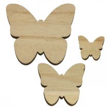 Dekorace rozptýlení motýlci Dřevěná dekorace motýlci 2,5-6,5cm 29 kusů
