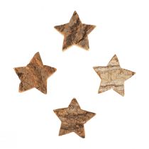 položky Bodová dekorace Vánoční hvězdy dřevěné hvězdičky s kůrou Ø5cm 12ks