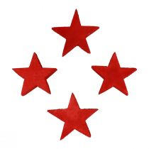 položky Bodová dekorace Vánoční hvězdy červené dřevěné hvězdy Ø4cm 24ks