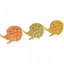 Stolní dekorace podzimní rozptylová dekorace ježek dřevo Š4cm V3cm 72ks