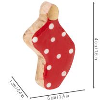 položky Puntíkaté ponožky, vánoční dekorace na stůl, 6 cm, 8 kusů