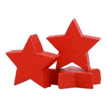 položky Bodová dekorace Vánoční hvězdy červené dřevěné hvězdy Ø1,5cm 300ks