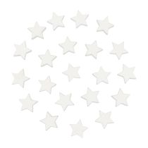 Bodová dekorace Vánoční hvězdy bílé dřevěné hvězdy Ø1,5cm 300ks