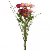 Rhodanthe růžovo-růžová, hedvábné květy, umělá rostlina, svazek slaměných květů L46cm