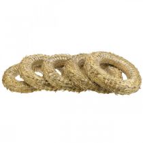 položky Slaměný věnec Ø35cm přírodní - dekorativní věnec na tvoření a advent, sada 5 kusů