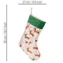 položky Vánoční punčocha s motivem jezevčíka, 50 cm