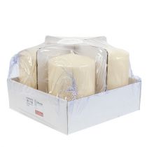 položky Sloupová svíčka 150/100 krémová 4 ks