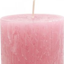 položky Jednobarevné svíčky Dusty pink Rustikální svíčka 80×110mm 4ks