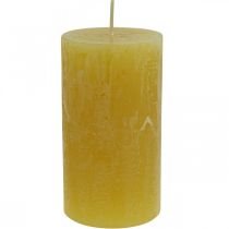 položky Sloupkové svíčky Rustikální barevné svíčky žluté 60/110mm 4ks
