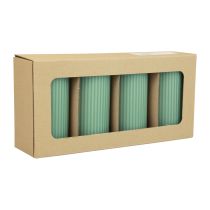 položky Pillar Candles Green Emerald Grooved Candles 70/130mm 4 ks