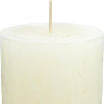 položky Sloupkové svíčky Rustikální Barevné adventní svíčky bílé 70/110mm 4ks