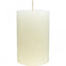 položky Sloupkové svíčky Rustikální Barevné adventní svíčky bílé 70/110mm 4ks