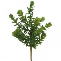 Šťavnatá umělá zelená rostlina k tyči 25 cm zelená 2ks