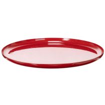 položky Dekorativní podnos, červený, minimalistický design, 27 cm