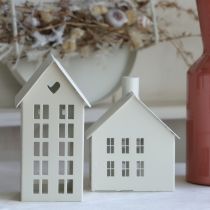 položky Stylový mini domeček na čajovou svíčku jako dekorace na stůl 15 cm