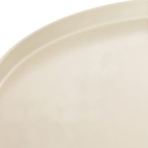 položky Dekorativní kulatý béžový talíř s výškou podstavce 40 cm